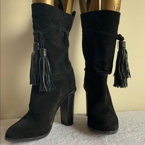 Lanvin suede leather boots
